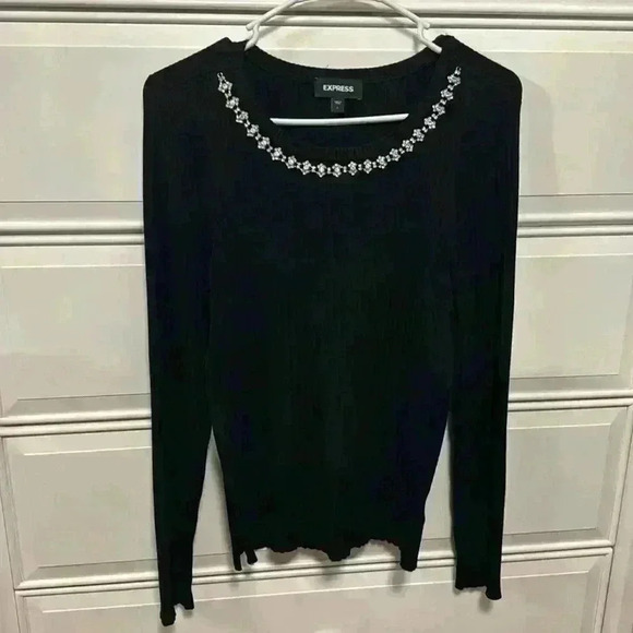 Express Sweaters - Express Embellished Sweater